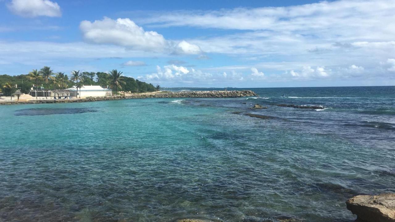 Studio Vue Mer Piscine Plage Kaz Punch Manganao Chez Julie Saint-Francois  Ngoại thất bức ảnh