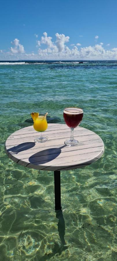 Studio Vue Mer Piscine Plage Kaz Punch Manganao Chez Julie Saint-Francois  Ngoại thất bức ảnh